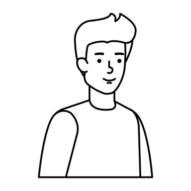 Genç ve rahat bir adam karakter