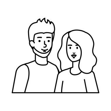 Çift avatar karakter simgeler