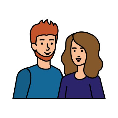 Çift avatar karakter simgeler