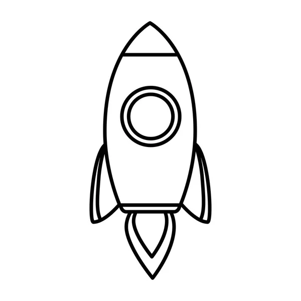 Изолированный значок ракеты — стоковый вектор