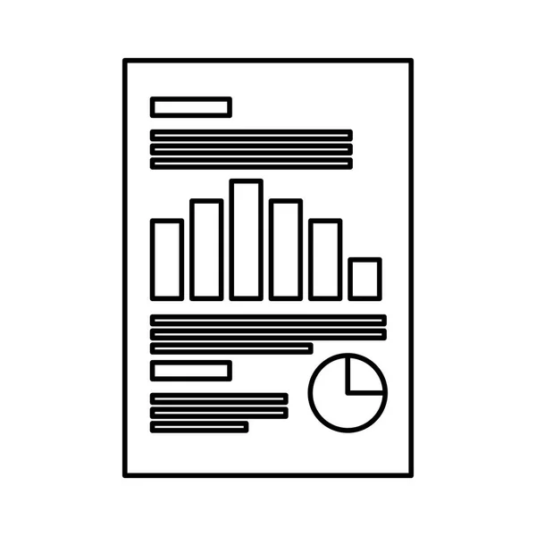 Belge kağıt istatistikleri ile — Stok Vektör