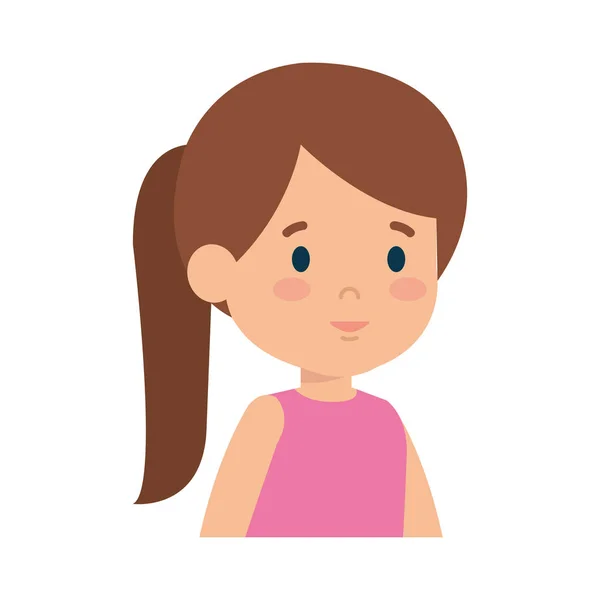 Hermoso personaje niña — Vector de stock