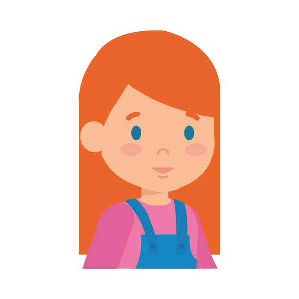 Hermoso personaje niña — Vector de stock