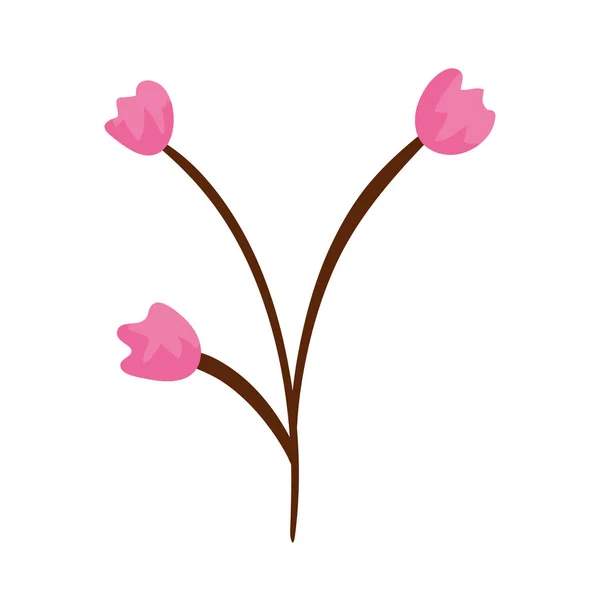 Hermoso icono decorativo flores — Vector de stock