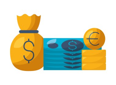 banknot para çantasını euro borsa paralar