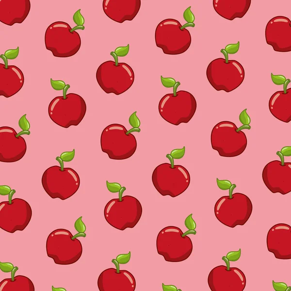 Fruits de fond pommes délicieuses — Image vectorielle