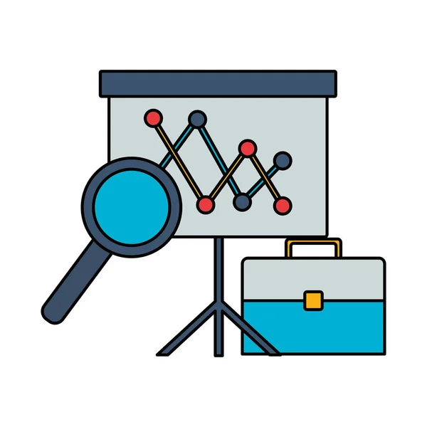 Tablero presentación maleta análisis — Archivo Imágenes Vectoriales