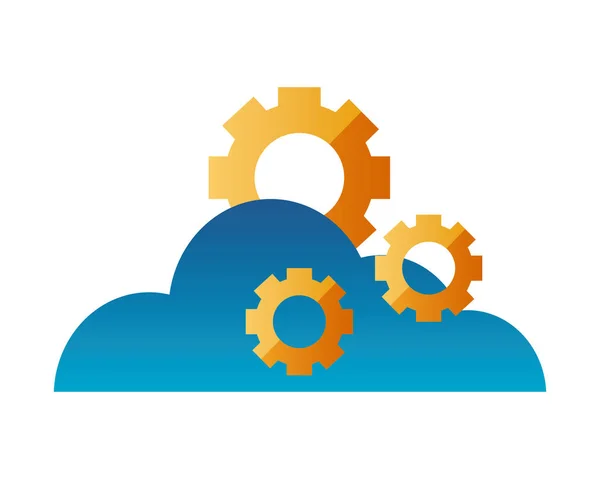 Technologie für Cloud Computing — Stockvektor