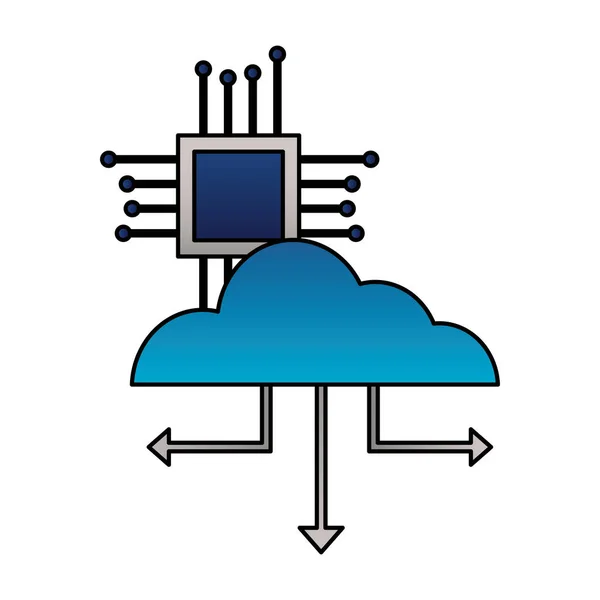 クラウド ・ コンピューティングの接続マザーボード ロイヤリティフリーストックベクター
