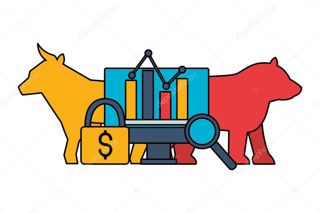 bull bear dollar chart stock market