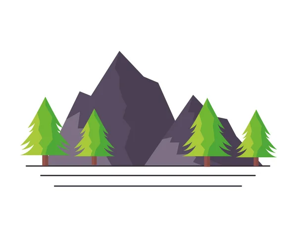 松の木の山 — ストックベクタ
