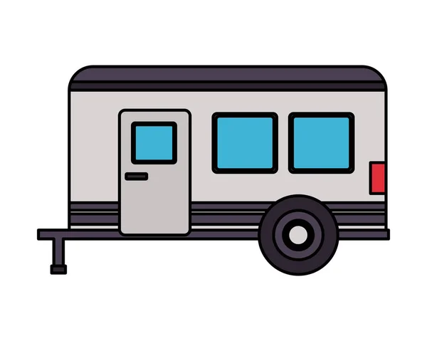 Camping-car remorque transport — Image vectorielle
