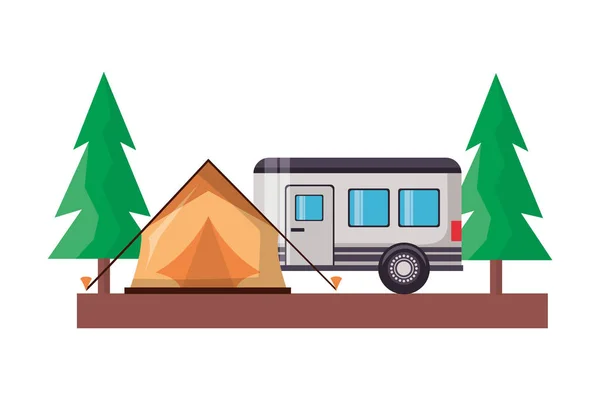 Camping wanderlust design — Stock Vector