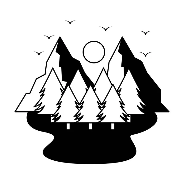 Camping wanderlust scène — Image vectorielle