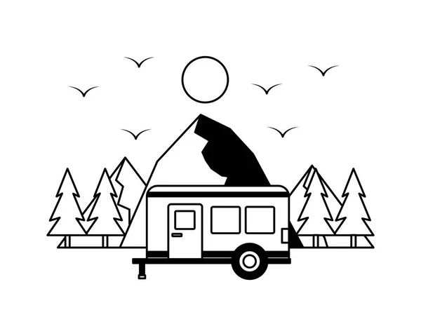 Camping wanderlust afbeelding — Stockvector