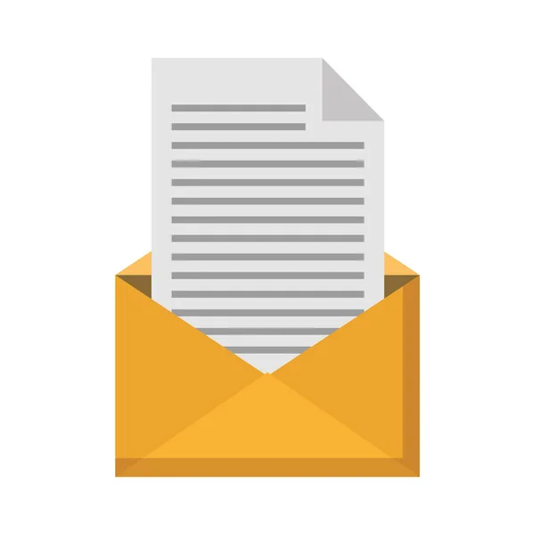 Open envelope mail letter — Stock Vector