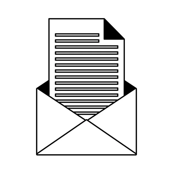 Open brief die envelop mail — Stockvector