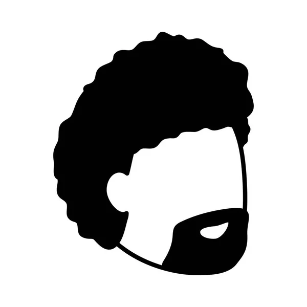 Profil visage homme — Image vectorielle
