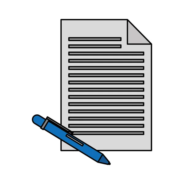 Προμήθεια χαρτιού έγγραφο και στυλό — Διανυσματικό Αρχείο