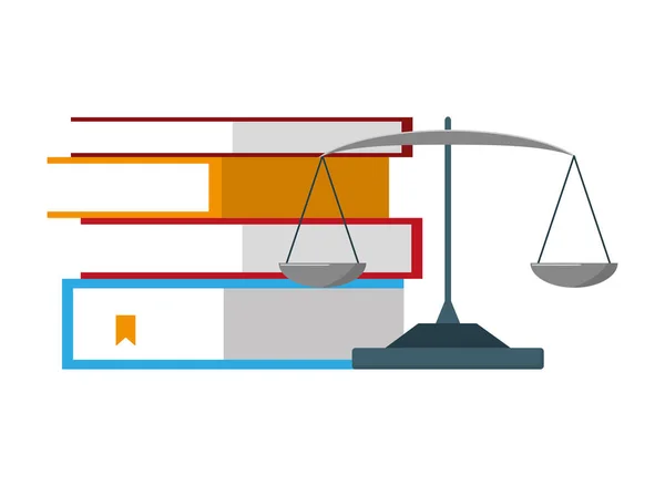 Libri impilati ed equilibrio — Vettoriale Stock