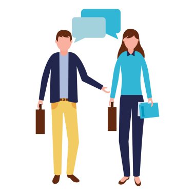 İş adamı ve kadın.