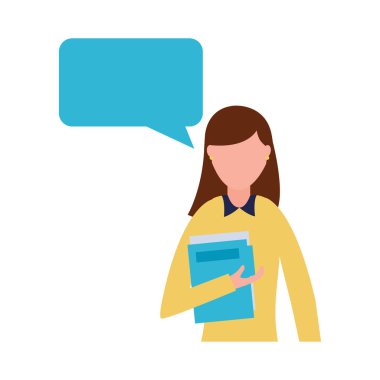 İş kadın konuşma balonu