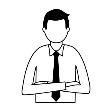 iş adamı portre üzerinde beyaz arka plan vektör çizim