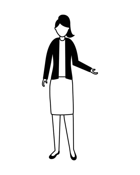 Caractère femme d'affaires femelle — Image vectorielle