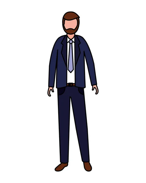 Businessman male character — Stock Vector