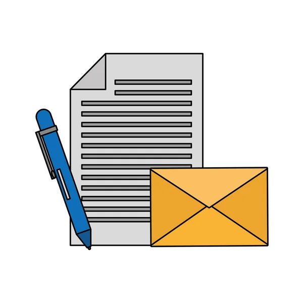 Caneta de papel e-mail —  Vetores de Stock