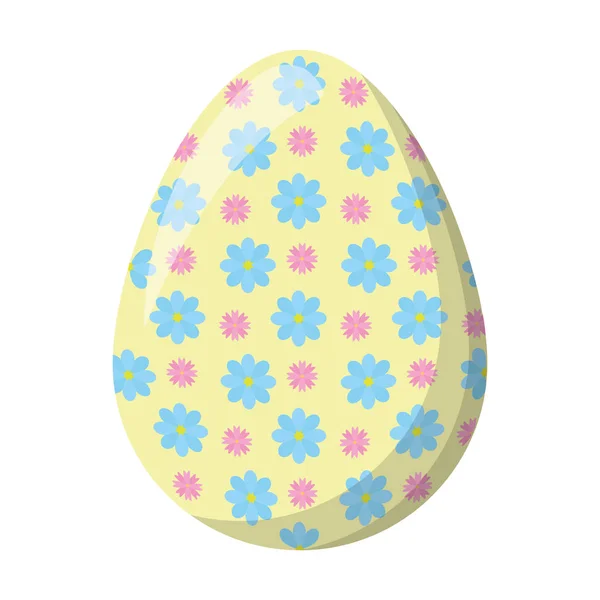 Páscoa feliz pintura ovo — Vetor de Stock