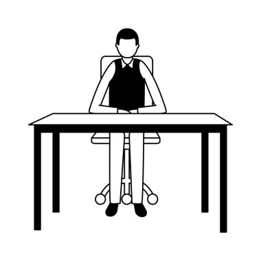 ofis Resepsiyon çalışma oturan işadamı