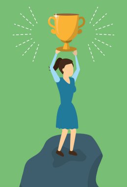 kadın iş kupa başarı