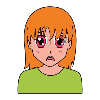 anime kız manga portre karakter