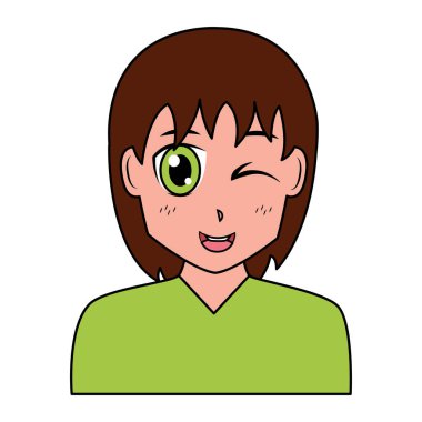 anime kız manga portre
