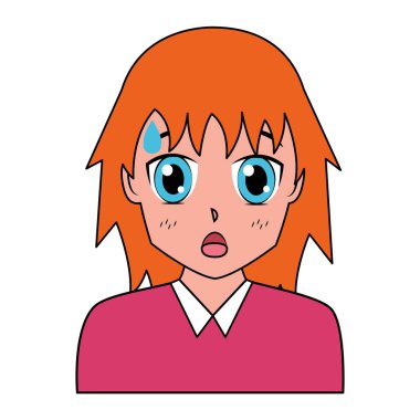 anime kız manga portre karakter