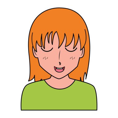 anime kız manga portre karakter