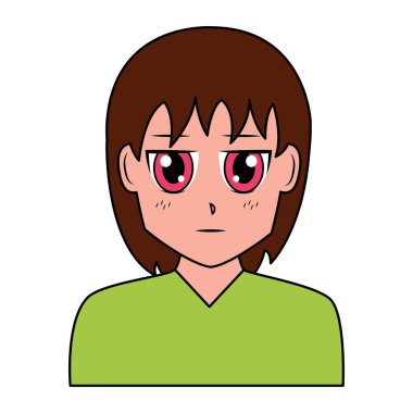 anime kız manga portre