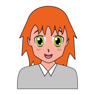 anime kız manga portre karakter