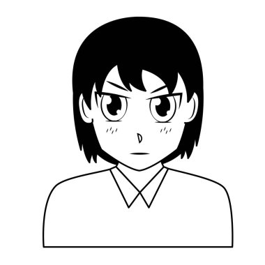 anime kız manga portre karakter