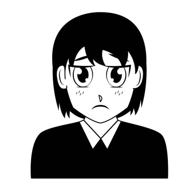 anime kız manga portre karakter