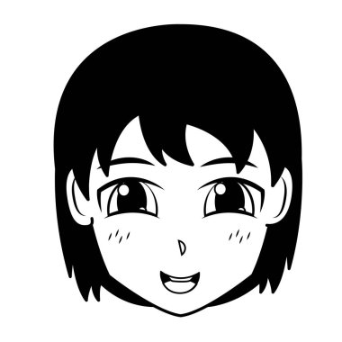 yüz kız anime manga çizgi