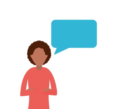 İş kadın konuşma balonu