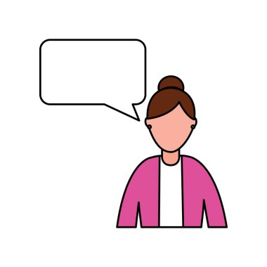 İş kadın konuşma balonu