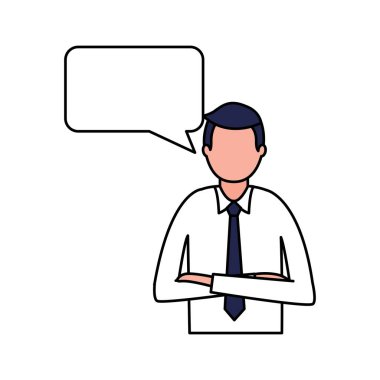 iş adam konuşma balonu konuşmak