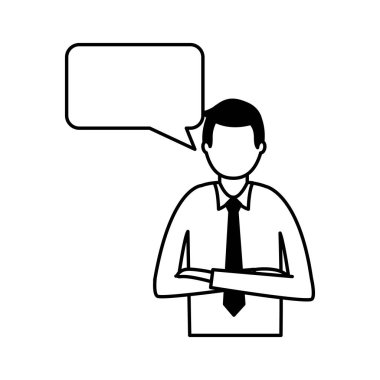iş adam konuşma balonu konuşmak