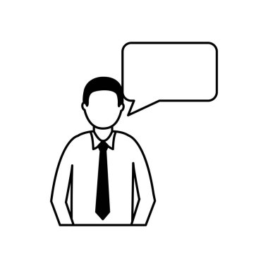 iş adam konuşma balonu konuşmak