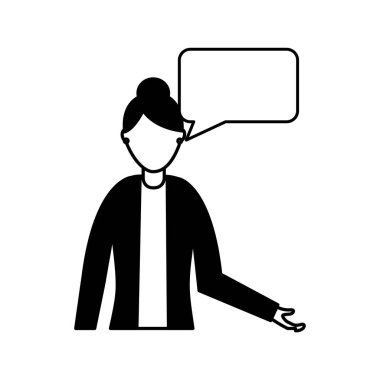 İş kadın konuşma balonu