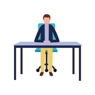 ofis Resepsiyon çalışma oturan işadamı
