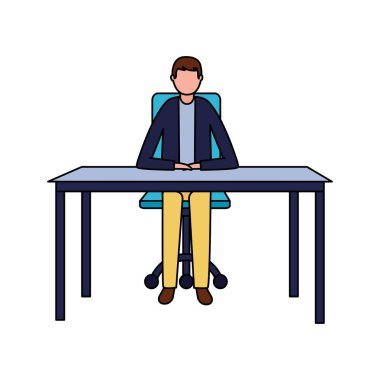 ofis Resepsiyon çalışma oturan işadamı